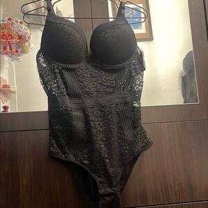 Victoria's Secret Black Lace Bodysuit